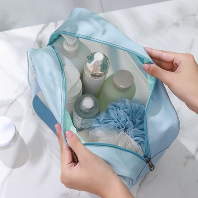 Klare Kulturtasche 3 PCS-Make-upkosmetik-transparente Reise-Wäsche-Tasche für Frauen