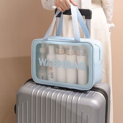 Klare Kulturtasche 3 PCS-Make-upkosmetik-transparente Reise-Wäsche-Tasche für Frauen