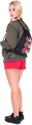 Zugschnur-Rucksack trägt Turnhallen-Tasche für die Frauen-Mann-Kinder zur Schau, die mit Reißverschluss groß sind