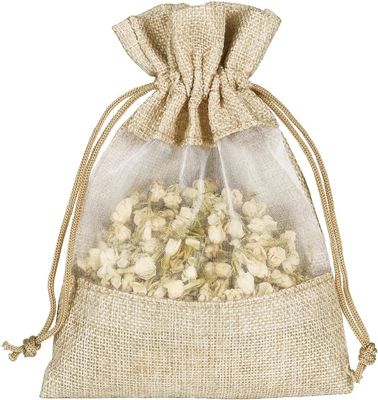 Leichte dauerhafte Leinwand-bloße Taschen-Zugschnur-Geschenk-Taschen-Schmuck-Beutel für Süßigkeits-Hochzeitsfest-Bevorzugung