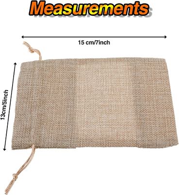 Leinwand-bauscht sich bloßes Taschen-Organza-Taschen-Leinensack-Geschenk mit Zugschnur, für Hochzeitsfest-Bevorzugungs-kosmetische Proben Mesh Pouch