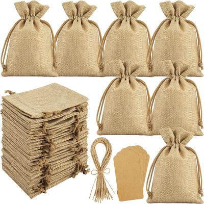 Zugschnur-Taschen-Leinwand-Blumen-Beutels-Geschenk sackt Schmuck-Beutel für DIY-Handwerks-Hochzeitsfest, 5X7 Schritt für Schritt fortbewegt ein