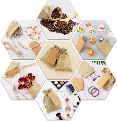 Zugschnur-Taschen-Leinwand-Blumen-Beutels-Geschenk sackt Schmuck-Beutel für DIY-Handwerks-Hochzeitsfest, 5X7 Schritt für Schritt fortbewegt ein