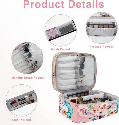 Großes Extralanglebiges Gut und leichte Kosmetiktasche-Doppelschicht-Make-uporganisatorwater resistant makeup-Bürsten-Tasche