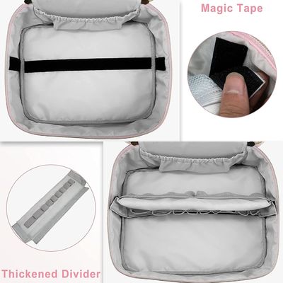 Großes Extralanglebiges Gut und leichte Kosmetiktasche-Doppelschicht-Make-uporganisatorwater resistant makeup-Bürsten-Tasche