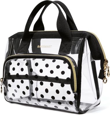 Bürstet transparenter Kosmetiktasche Lightweit Organisator Case für Frauen nette CosmeticsPouch-Toilettenartikel-Zusätze Polk