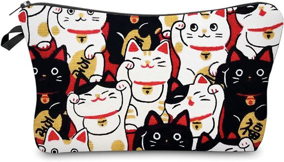 Lucky Cat Cosmetic Bag für Frauen-Kosmetiktaschen reisen wasserdichter Kulturtasche-Zusatz-Organisator
