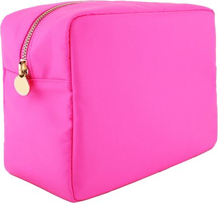 Große Kosmetiktasche - Reise-Kulturtasche für Frauen - rosa Kosmetiktasche - großer Make-upbeutel - kosmetischer NylonBeutel