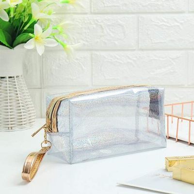 Transparente Reißverschluss zugemachte Kulturtasche Kosmetiktaschen PVCs mit Griff-Bügel