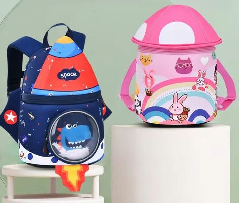 Pilz   Form 3D Kinder der Neoprenausbildungs-Tasche SBR wandern weichen Kindergartentaschenlicht-Mädchenrucksack
