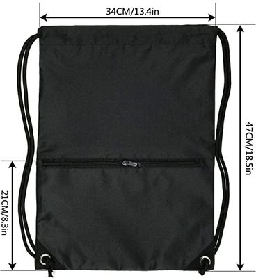 Recyclebare und dauerhafte schwarze wasserdichte Lager Capacity-Zugschnur-Rucksack-Tasche