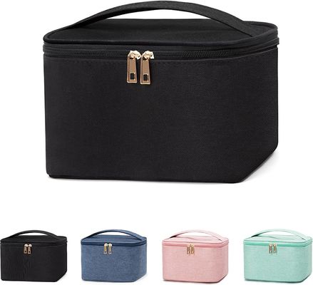 Stoßsichere Kosmetiktasche-tragbarer kleiner kosmetischer Organisator Storage Case mit Griff für Schmuck, Lippenstift, kosmetischer Kasten