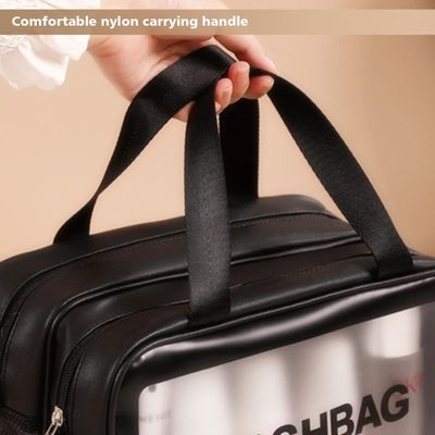 Reise-Kulturtasche für Frauen und Männer, Matte Translucent Toiletry Bag mit handlichem Griff, Make-upkosmetischer Organisator Bag