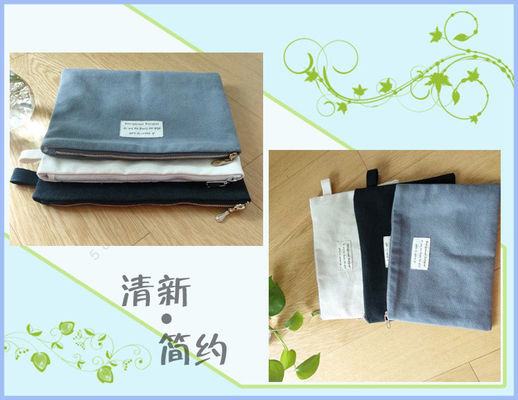 Baumwolle, die einfaches Eco-Segeltuch Pen Bags With Handles zeichnet