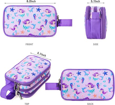 Reise-Kulturtasche für wenig junge Mädchen-kosmetisches Make-upwasserdichte hängende Wäsche-Taschen-Kleinkind-reisende Toilettenartikel