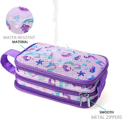 Reise-Kulturtasche für wenig junge Mädchen-kosmetisches Make-upwasserdichte hängende Wäsche-Taschen-Kleinkind-reisende Toilettenartikel
