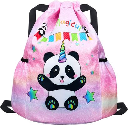 Turnhallen-Strand-Schwimmen-Reise Panda Mini Bag Backpack für Kinder mit Flaschen-Halter des Wasser-2