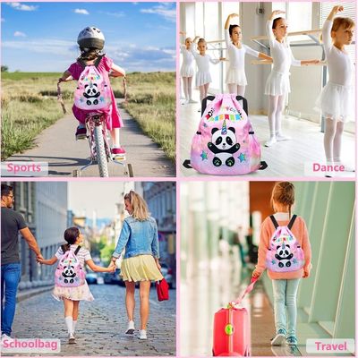 Turnhallen-Strand-Schwimmen-Reise Panda Mini Bag Backpack für Kinder mit Flaschen-Halter des Wasser-2