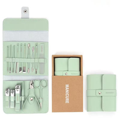 Edelstahl-Ohr-Löffel-Nagel-Schneider-Scheren Kit For Manicure Tools des Maniküre-Satz-Nagel Clippers-Werkzeug-Haushalts-4/12/16Pcs