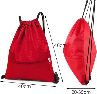 Turnhallen-wasserdichter Zugschnur-Taschen-Rucksack mit Reißverschlusstasche-Schwimmen-Tasche für Mann-Frauen
