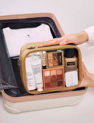 Leichte wasserdichte 2 Schicht-Reise-Kulturtasche-klare Kosmetiktasche mit Reißverschluss