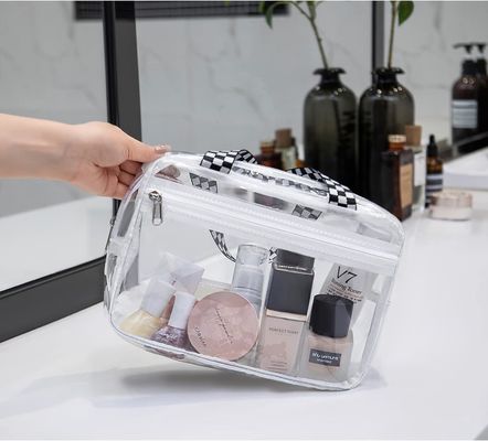 Klarer Make-upreise-Toilettenartikel-Tote Bags Large Cosmetic Organizer-Reißverschluss-Beutel-Geldbeutel