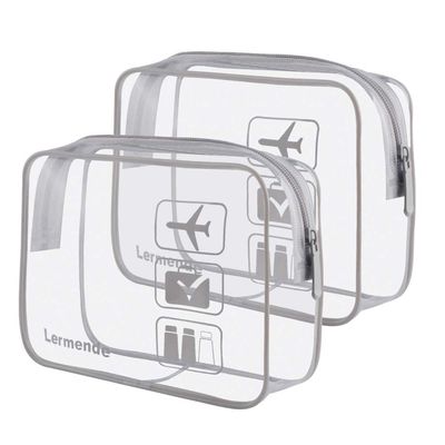 Lagerkapazität Weich, wasserdicht, Toilettenbeutel, langlebig, grau, groß