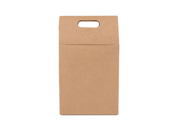 Faltende harte Brown-Kraftpapier-Geschenk-Taschen mit Griffen für das Wegnehmen