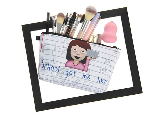 Gewohnheit Reißverschluss zugemachte Kosmetiktasche-Organisator-Makeup Brush Travel-Drucktasche für Mädchen